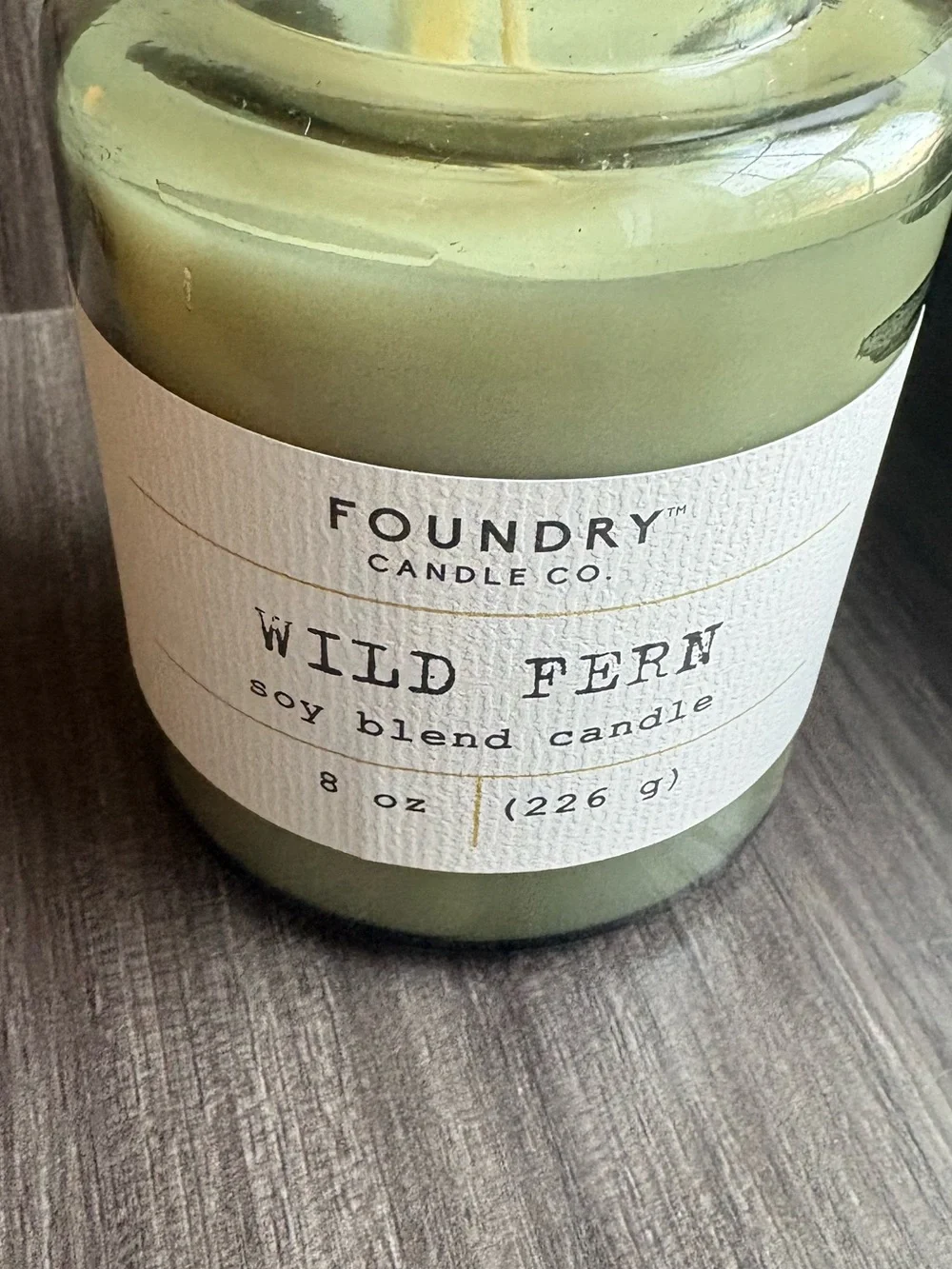 The Foundry Supply Co. Wild Fern Candle - Light Green with Cork Lid
